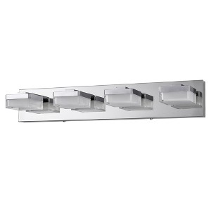 DAKAFUL LED Bathroom Vanity Light with Stepless Dimming, Acrylic Design Fixture Over Mirror, Wall Light for Bathroom/Mirror Area/Bedroom - 1 of 4