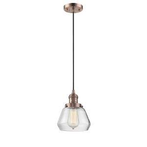 Fulton - 1 Light Cord Hung Mini Pendant In Industrial Style-10 Inches Tall and 7 Inches Wide - 1 of 1