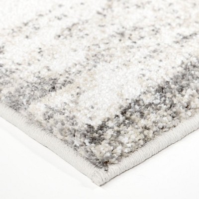 Gray Abstract Handmade Tufted 7x10 Stain-Resistant Rug