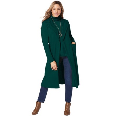 Jessica London Women's Plus Size Cashmere Collared Duster