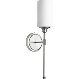 Quorum Lighting Celeste Glass Satin Nickel Wall Sconce, 1 Light, Damp Rated - 1 of 1