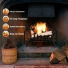 Tangkula 31/25/18-Inch Fireplace Log Grate Heavy Duty Solid Steel Fireplace Log Holder with 7 1/2" Steel Bars Indoor Outdoor Grill Fireplace Log Grate Black - 4 of 4