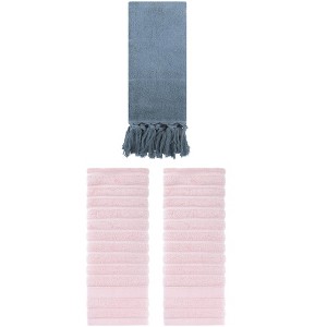 REGALWOVEN 3 Packs Absorbent Soft Solid Cotton Bathroom Hand Towels 14" x 30" - 1 of 4