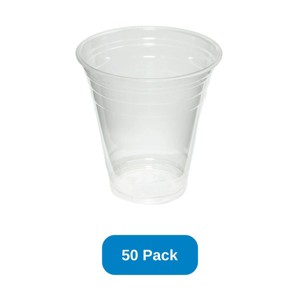 Inno-Pak 12 oz Cold Cup Recycled PET Plastic Clear - Pack of 50 - 1 of 3