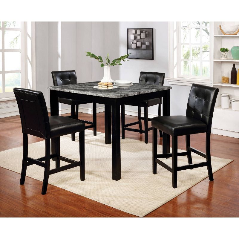 Tetherron Counter Height Dining Table Set Gray/Black - miBasics, 3 of 8