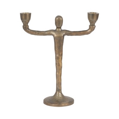 Modern Metal Taper Candle Holder with Abstract Human Figure Design - Contemporary Aluminum Sculptural Candle Stand for Home Decor and Centerpieces