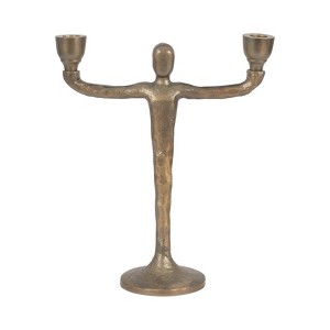 Modern Metal Taper Candle Holder with Abstract Human Figure Design - Contemporary Aluminum Sculptural Candle Stand for Home Decor and Centerpieces - 1 of 4