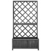 vidaXL Planter Flower Box Trellis Raised Bed Outdoor Planter Solid Firwood - 2 of 4