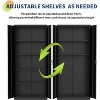 71" Tall Metal Storage Cabinet with Doors & 4 Adjustable Shelves,Heavy Duty Lockable Cabinet for Pantry/Garage/Office - Adjustable Feet, Black - 3 of 4