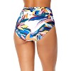 Women's Riviera Floral Shirred Waistband Bikini Swim Bottom - 2 of 4