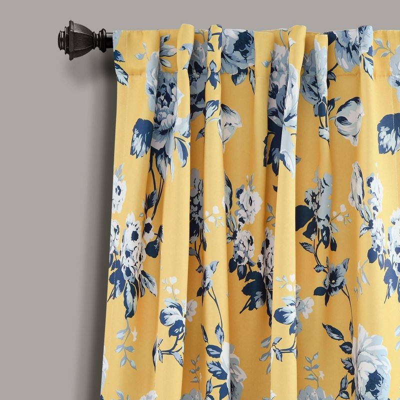 Set of 2 Tania Floral Light Filtering Window Curtain Panels - Lush Décor, 3 of 11