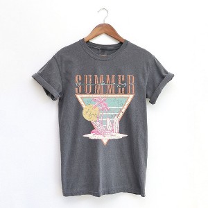 Simply Sage Market Women's Summer Vibes Triangle Short Sleeve Garment Dyed Tee - 1 of 2