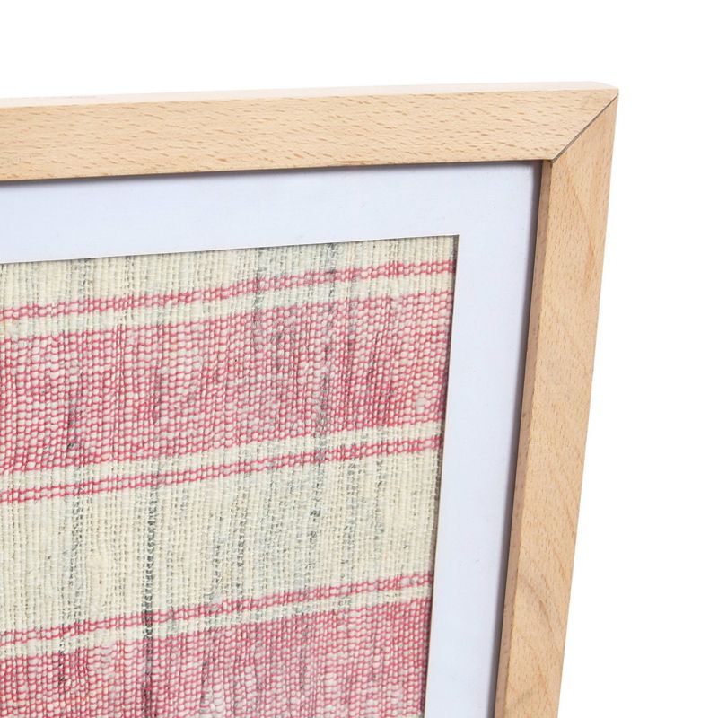Storied Home Boho Handwoven Cotton Wall Art with Wood Frame and Plastic Cover, 5 of 8