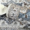 Vintage Medallion Rug - Washable non-slip oriental carpet with low-pile distressed design - 4 of 4