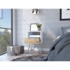 TIRAMISUBEST Nightstand with Handle-Free Drawer, Slim Profile for Tight Spaces - 2 of 4
