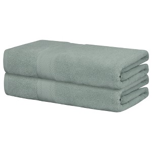 Unique Bargains Cotton Highly Absorbent Lightweight Quick Dry Bath Towels 2 Packs - 1 of 4
