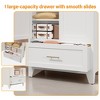 ORRD 60" Metal Wardrobe Cabinet with Drawer, Hanging Rod & Shelf – White - 4 of 4