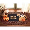 Braided Halloween Poster BRP214 Machine Washable Hand Woven Indoor Accent Rug - Rust/Black - 1'8"x4' Oval - Safavieh - 2 of 3