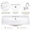 NicBex Bathroom Vanity with/without Ceramic Sink,1 Door&1 Drawer,Solid Wood Frame Bathroom Storage Cabinet,No Faucet Included.Natural - 3 of 4