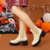 Allegra K Women's Platform Chunky Heel Chelsea Ankle Boots Combat Boots - 2 of 4