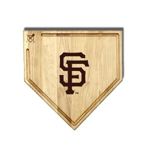 MLB 17-Inch Wooden Home Plate Cutting Board w/Trough, San Francisco Giants - 1 of 2