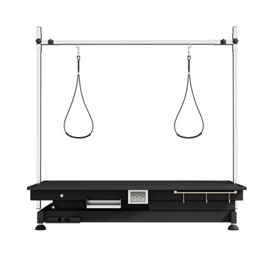 BENCMATE Pet Grooming Tool Professional Electric Lift Pet Grooming Table Adjustable, 264lbs Capacity, Non-Slip Surface, Black, 49.60"*26.00"*9.00"