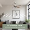 Siljoy Ceiling Fans with Lights and Remote, 42 Inch Nickel Ceiling Fan with Quiet Reversible DC Motor, Dimmable LED Lighting, 6 Speeds, Timer - 4 of 4