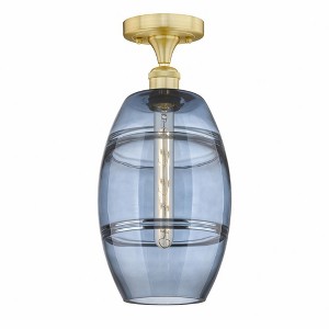 Vaz - 1 Light Semi-Flush Mount In Industrial Style-10 Inches Tall and 8 Inches Wide - 1 of 1