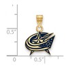 Black Bow Jewelry 14k Yellow Gold Plated Sterling Silver Columbus Blue Jackets NHL Small Pendant - 2 of 3