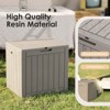 Infurnic Deck Boxes, Waterproof Deck Box with Lockable Storage Container for Patio Furniture, Garden Tools, All Weather Use, Brown, 22.1"*17.1"*21" - 3 of 4
