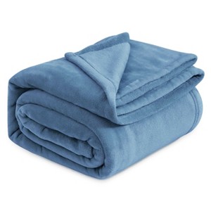 Bedsure | Flannel Blanket Solid 280GSM Soft Fuzzy Plush  Bed Blanket - 1 of 4