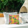 Stupell Industries Tropical Pineapples on Purple Dots Outdoor Decorative Throw Pillow, 18 x 18 - 3 of 3