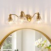 DAKAFUL Vintage Bathroom Vanity Light,Vanity Fixture with Textured Glass Shades,Wall Sconce Over Mirror/for Bedroom & Doorways - 2 of 4