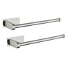 Dual Self-Adhesive Kitchen Paper Towel Holders, Wall-Mount Set - 2 of 4