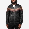 X RAY Mens Lightweight Motorcycle PU Leather Jacket With Faux Shearing Lining - 3 of 4