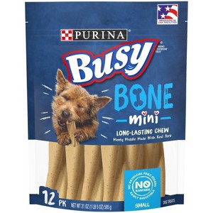 Purina Busy Bone Mini Chewy Pork Flavor Dog Treats - 1 of 4