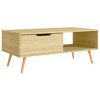 vidaXL Coffee Table Sonoma Oak Engineered Wood, MDF 39.4 x 19.5 x 16.9 in - 4 of 4