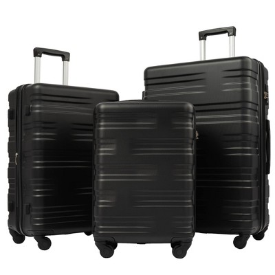 3 Pieces Suitcase Set, Portable Lightweight Hardshell Travel Luggage With TSA Lock &  Spinner Wheel For Travel, Business (20''24''28'')