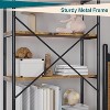 Jojoka 6-Tier Industrial Bookshelf, 73.6" Tall Freestanding Bookcase with Rustic Wood Shelves and Roman Column Legs for Living Room, Bedroom,Brown - 4 of 4