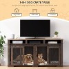 71" Dog Crate Furniture for 2 Dogs, Dog Kennel Furniture with Removable Divider and 3 Storage Compartments - 3 of 4
