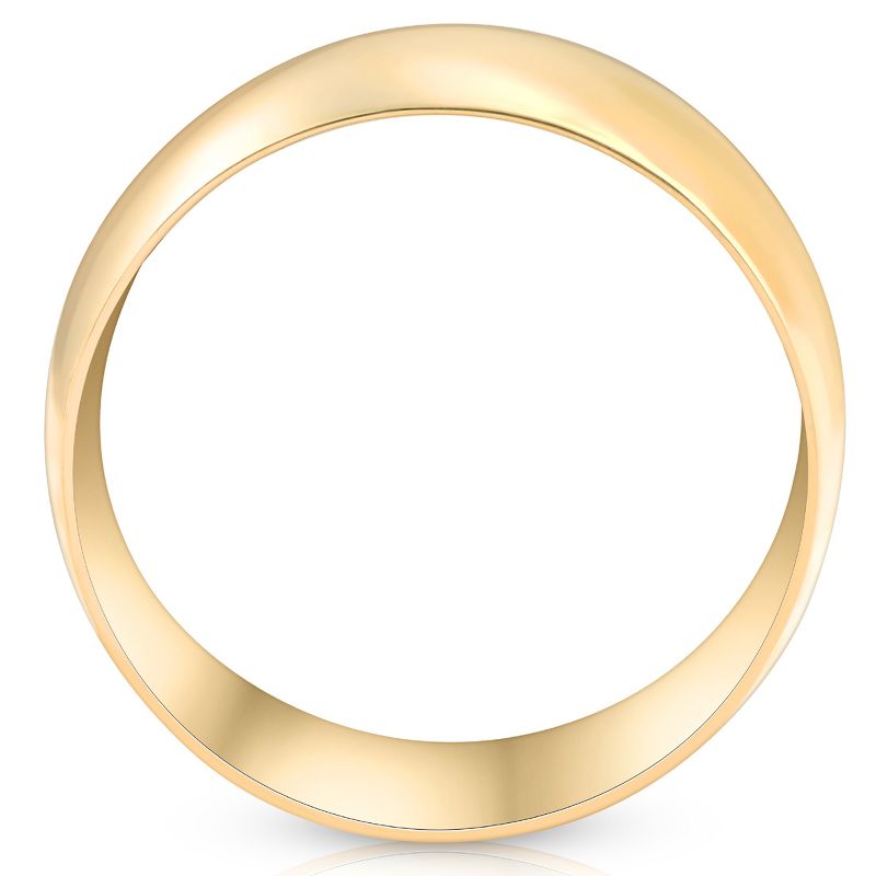 Pompeii3 10mm Comfort Fit 14K Yellow Gold Wedding Band Mens Ring, 3 of 5