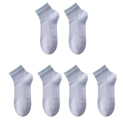 Anna-Kaci 3-Pack Women's Mid-Ankle Sports Socks with Silicone Non-Slip Grip and Breathable Comfort