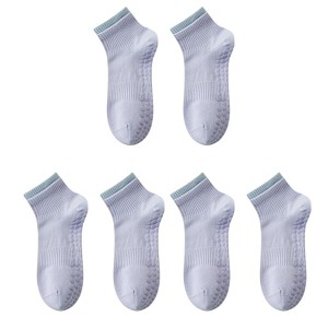 Anna-Kaci 3-Pack Women's Mid-Ankle Sports Socks with Silicone Non-Slip Grip and Breathable Comfort - 1 of 4