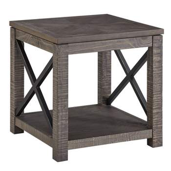 Dexter Square End Table Distressed Gray - Steve Silver Co.