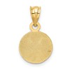 Black Bow Jewelry 14k Yellow Gold & Enamel, Black & White Flat Soccer Ball Pendant, 12mm - 3 of 4