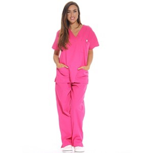 Just Love Scrub Set - 6 Pocket Medical Uniform - (V-Neck with Cargo Pant Nurse Set) - 1 of 3