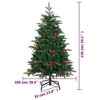 vidaXL Artificial Hinged Christmas Tree Green PVC, PE, iron 4.9 feet - 4 of 4