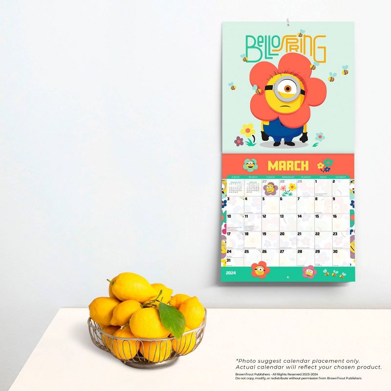 Browntrout 2024 Wall Calendar 12&#34;x12&#34; Minions, 4 of 5