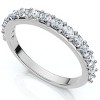 Pompeii3 1/2ct Diamond Wedding Ring Stackable Womens Anniversary Band 10K White Gold - 3 of 4