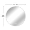 Vynxaria Round bathroom mirror with light, wall-mounted vanity mirror, anti-fog, adjustable color temperature and dimming function - 3 of 4